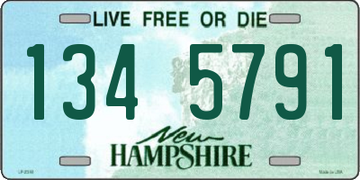 NH license plate 1345791