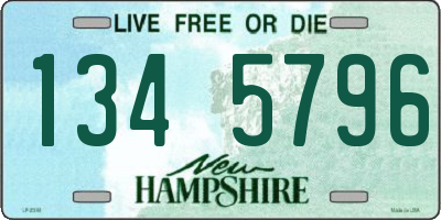 NH license plate 1345796