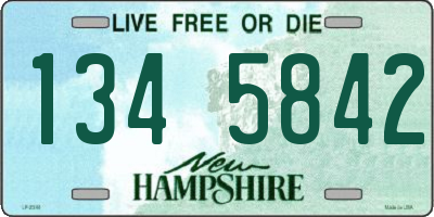 NH license plate 1345842