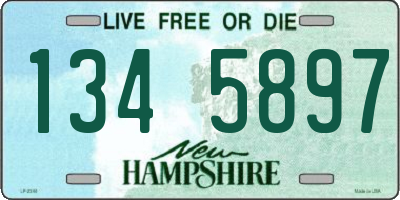 NH license plate 1345897