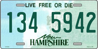 NH license plate 1345942