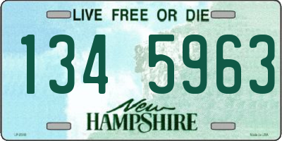 NH license plate 1345963