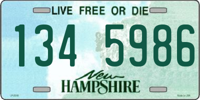 NH license plate 1345986