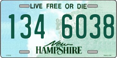 NH license plate 1346038
