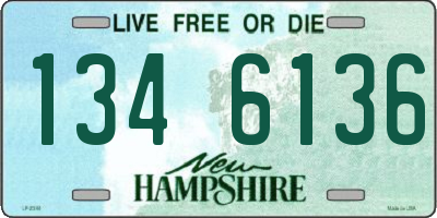 NH license plate 1346136