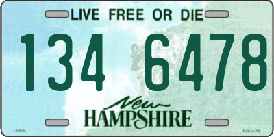 NH license plate 1346478