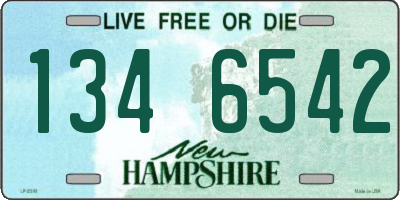 NH license plate 1346542