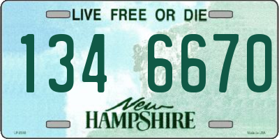 NH license plate 1346670