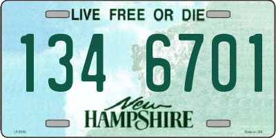 NH license plate 1346701