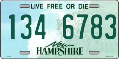 NH license plate 1346783