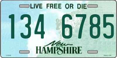 NH license plate 1346785