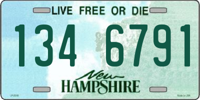 NH license plate 1346791
