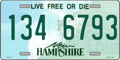 NH license plate 1346793