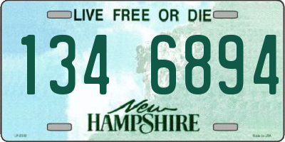 NH license plate 1346894