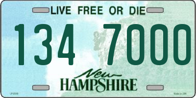 NH license plate 1347000