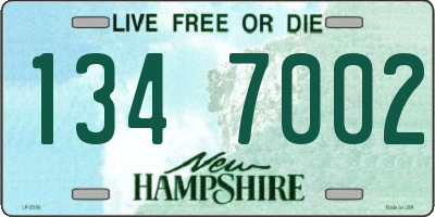 NH license plate 1347002