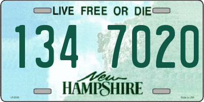 NH license plate 1347020