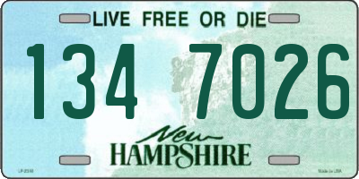 NH license plate 1347026