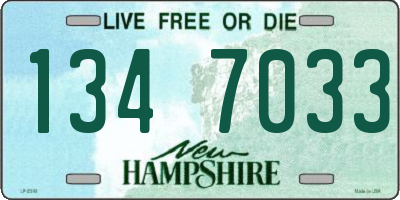 NH license plate 1347033
