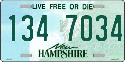 NH license plate 1347034