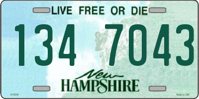 NH license plate 1347043