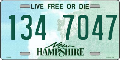 NH license plate 1347047