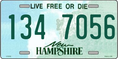 NH license plate 1347056