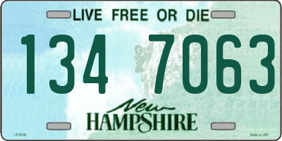 NH license plate 1347063