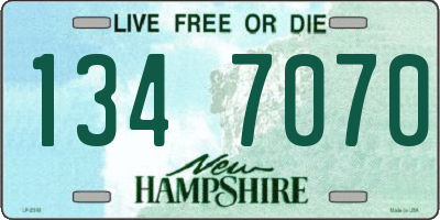 NH license plate 1347070