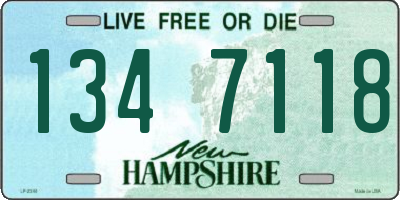 NH license plate 1347118