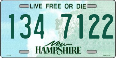 NH license plate 1347122