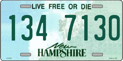 NH license plate 1347130