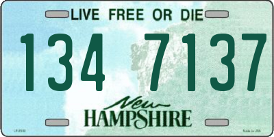 NH license plate 1347137