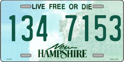 NH license plate 1347153