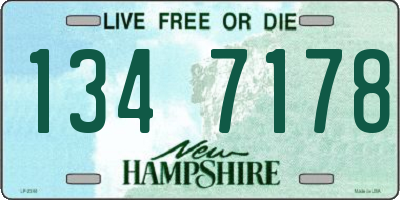 NH license plate 1347178