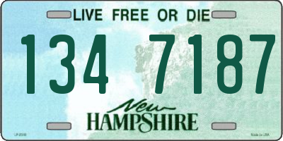 NH license plate 1347187