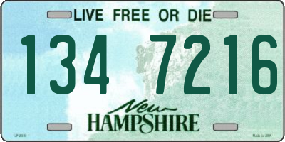 NH license plate 1347216