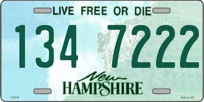 NH license plate 1347222
