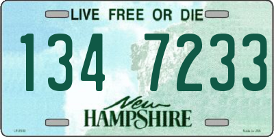 NH license plate 1347233