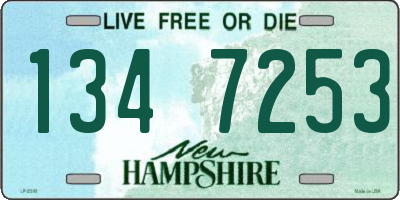 NH license plate 1347253