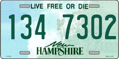 NH license plate 1347302
