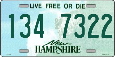 NH license plate 1347322