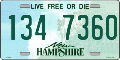 NH license plate 1347360
