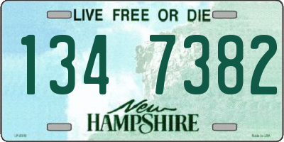 NH license plate 1347382