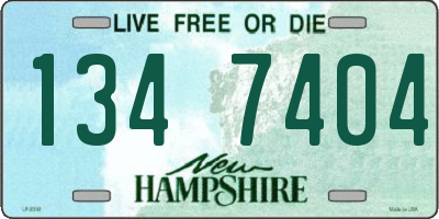 NH license plate 1347404