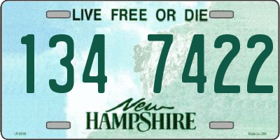 NH license plate 1347422