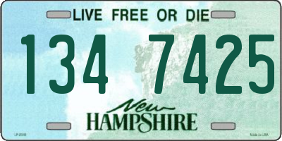 NH license plate 1347425