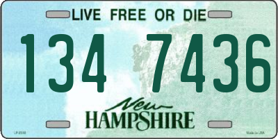 NH license plate 1347436