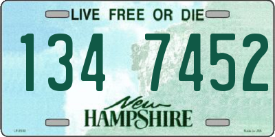 NH license plate 1347452