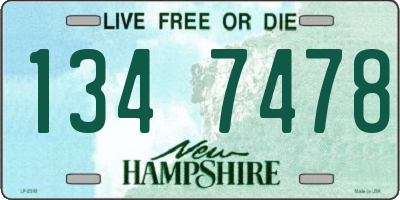 NH license plate 1347478